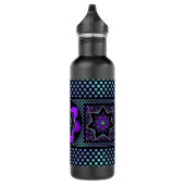 Paarse paraplu & harten .7 waterfles  (Rechts)