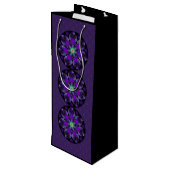 Paarse paraplu & harten .7 wijn cadeautas (Achterkant Gekanteld)