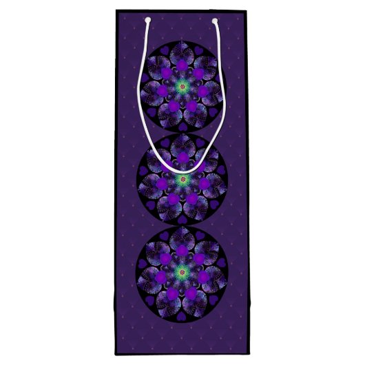 Paarse paraplu & harten .7 wijn cadeautas (Achterkant)