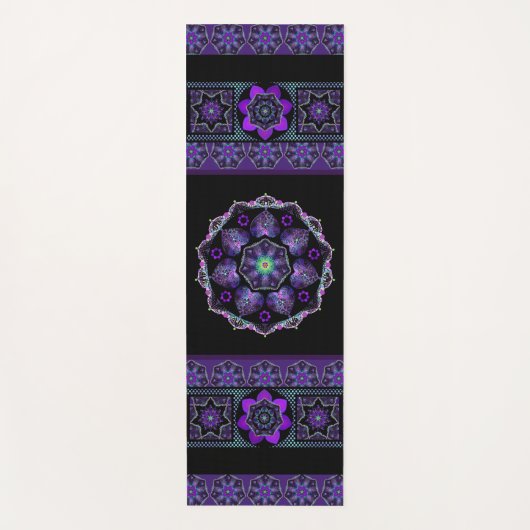 Paarse paraplu & harten .7 yogamat (Voorkant)