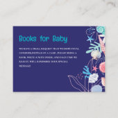 Paarse parel onder het zeeen baby shower Boek Informatiekaartje (Voorkant)