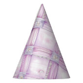 Paarse parel roze verjaardag feesthoedjes (Links)