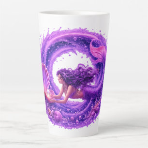 Paarse Parel Zoekende Zeemeermin Fantasie Golf Kun Latte Mok