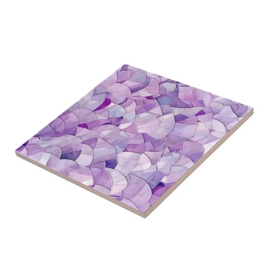 Paarse parelmoer tegeltje (Zijkant)