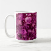 Paarse Pareltjes Achtergrond van Amethyst Quartz C Koffiemok (Links)