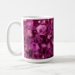 Paarse Pareltjes Achtergrond van Amethyst Quartz C Koffiemok