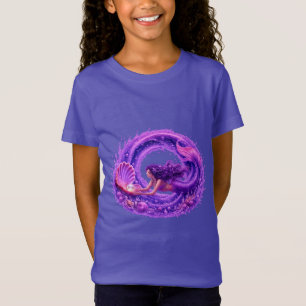 Paarse Parelzoeker Zeemeermin Fantasie Golf Kunst T-shirt