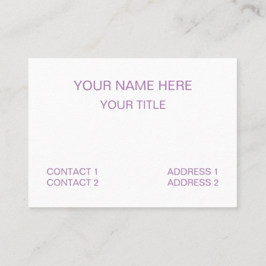 Paarse parfumfles visitekaartje (Achterkant)