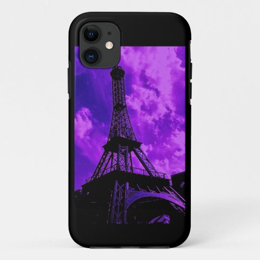 Paarse Parijs Case-Mate iPhone Case (Achterkant)