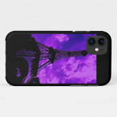 Paarse Parijs Case-Mate iPhone Case (Achterkant (horizontaal))