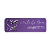 Paarse Parijse Paspoort Etiket (Voorkant)