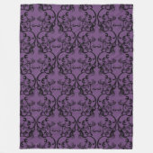 Paarse Parisian Damask Fleece Blanket (Voorkant)