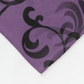 Paarse Parisian Damask Fleece Blanket (Hoek)