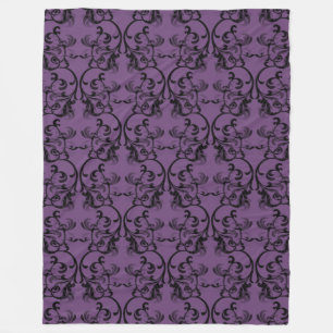 Paarse Parisian Damask Fleece Blanket Deken
