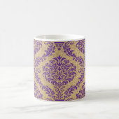 Paarse Parisian Moods Damask Coffee Mok (Center)