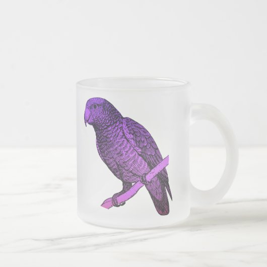 Paarse Parrot Matglas Koffiemok (Rechts)