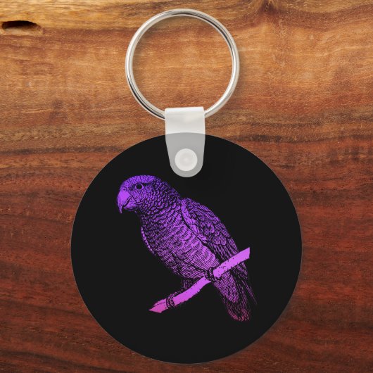 Paarse Parrot Sleutelhanger (Voorkant)