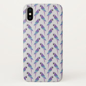 Paarse parrots Case-Mate iPhone case (Achterkant)