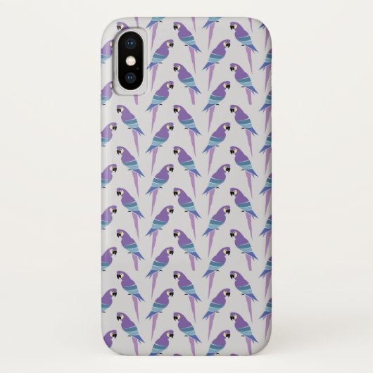 Paarse parrots Case-Mate iPhone case (Achterkant)