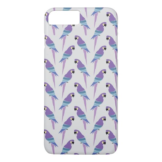 Paarse parrots Case-Mate iPhone case (Achterkant)