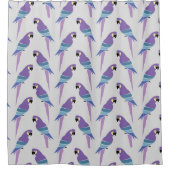 Paarse parrots douchegordijn (Voorkant)