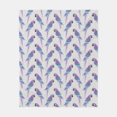 Paarse parrots fleece deken (Voorkant)