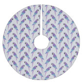 Paarse parrots kerstboom rok (Voorkant)