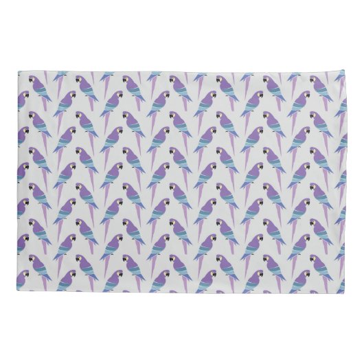 Paarse parrots kussensloop (Achterkant-Links)