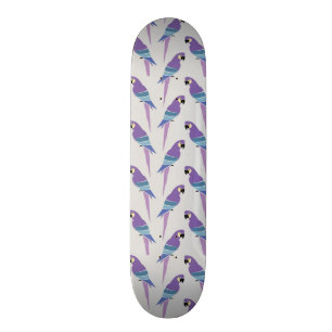 Paarse parrots persoonlijk skateboard