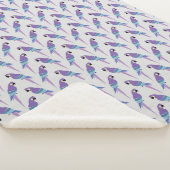 Paarse parrots sherpa deken (3/4)