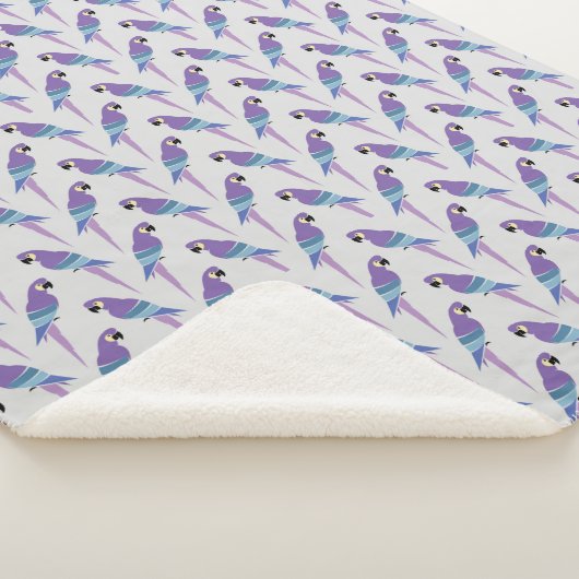 Paarse parrots sherpa deken (3/4)