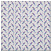 Paarse parrots stof (Swatch)