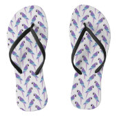 Paarse parrots teenslippers (Voetbed)