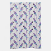 Paarse parrots theedoek (Verticaal)