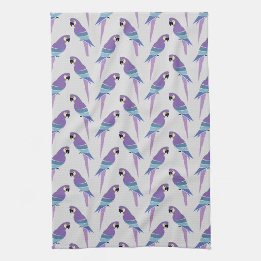 Paarse parrots theedoek (Verticaal)