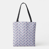 Paarse parrots tote bag (Achterkant)