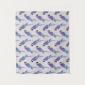 Paarse parrots wandkleed (Voorkant)