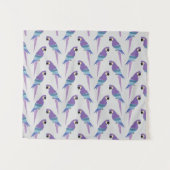 Paarse parrots wandkleed (Voorkant (horizontaal))