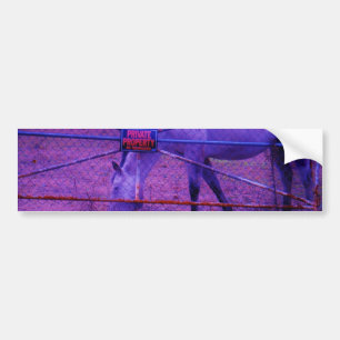 Paarse particuliere-eigendomspaarden bumpersticker