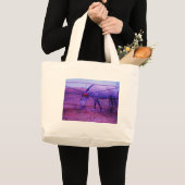 Paarse particuliere-eigendomspaarden grote tote bag (Voorkant (product))