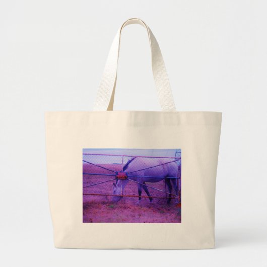 Paarse particuliere-eigendomspaarden grote tote bag (Voorkant)