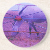 Paarse particuliere-eigendomspaarden zandsteen onderzetter (Voorkant)