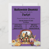 Paarse partij Halloween Gnome Kaart (Voorkant)