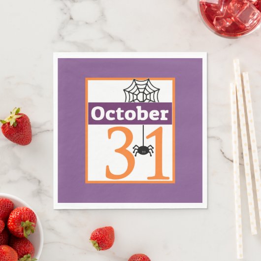 Paarse partij Halloween van 31 oktober Servet (Insitu)