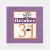 Paarse partij Halloween van 31 oktober Servet (Voorkant)
