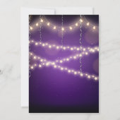 Paarse Partij Starry Lights Verloving Kaart (Achterkant)