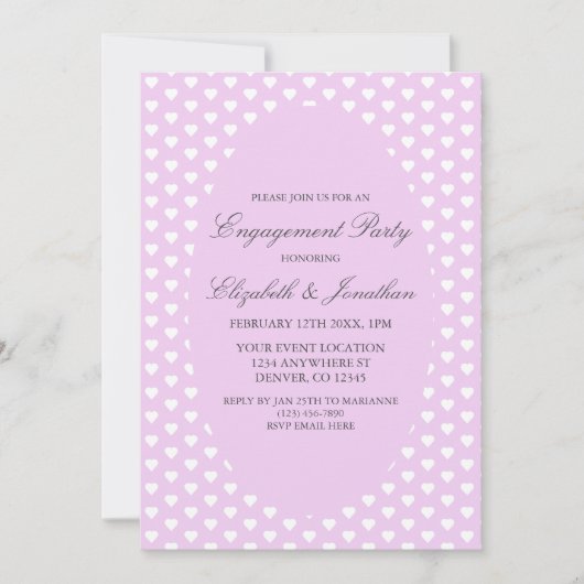 Paarse partij voor hartenbezetting kaart (Voorkant)