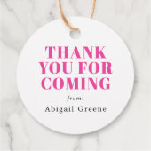 Paarse Party Dier Zebra Verjaardagsfeestje Bedankjes Labels (Achterkant)