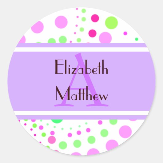 Paarse Pas Laatste en Voornaam Sticker aan (Voorkant)