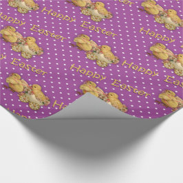 Paarse Pasen voor vleeskuikens Cadeaupapier